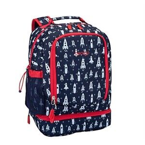 Bentgo Kids Prints 2-in-1 Backpack Lunch Bag Insulated Space Rockets School